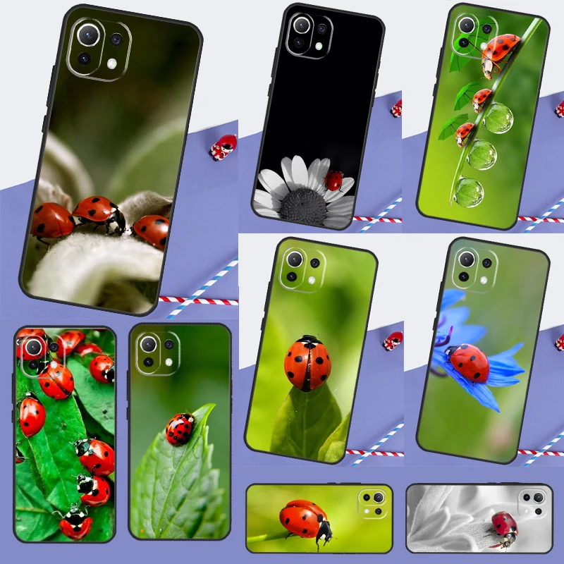 Seven-Star Ladybug For POCO F5 X3 X4 X5 Pro F3 F4 GT M5s C40 Case For Xiaomi 13 12 Lite 12X 11T 12T Pro Cover