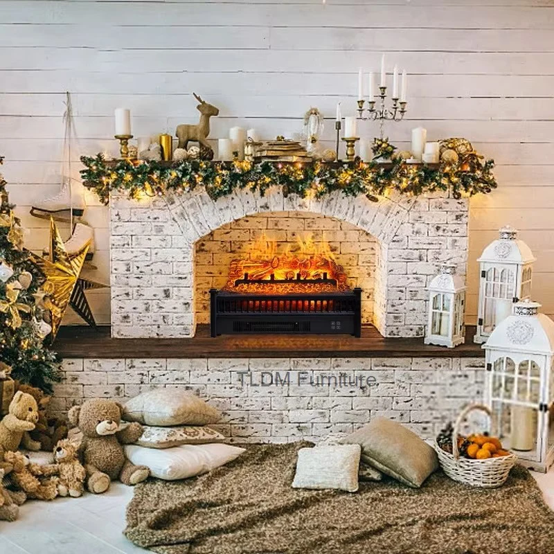 American Fireplaces Decorative Cabinet Charcoal Brazier Heater Home Decor Simulated Firewood Flame Electronic Fireplace N