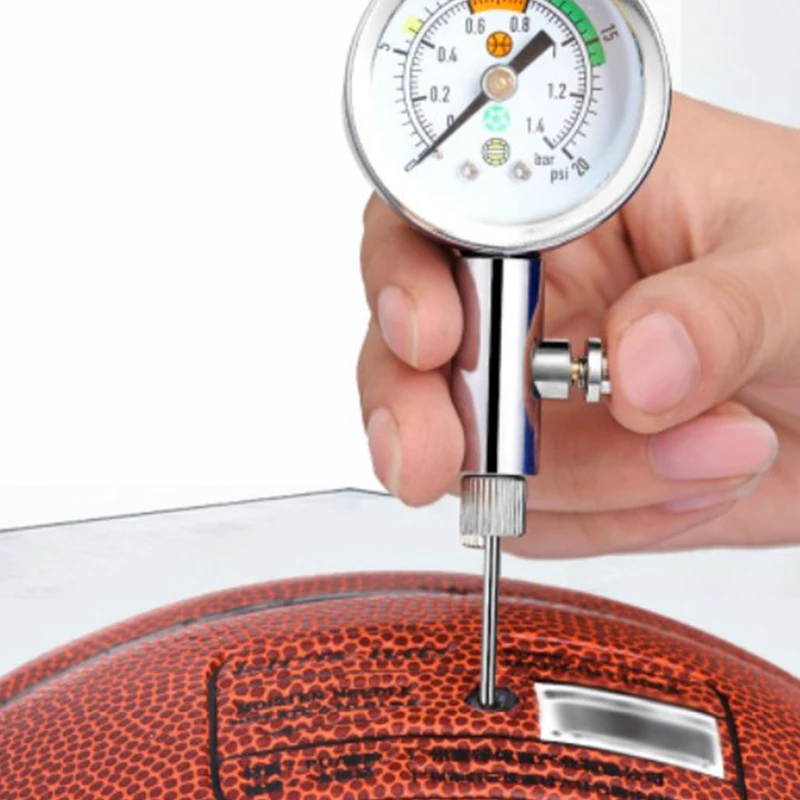 1pc Soccer Ball Pressure Gauge Air Watch Football Volleyball Basketball Barometers