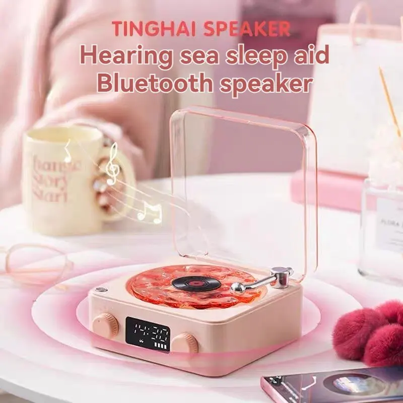 

Mini Portable Retro Sleep Aid Speakers 360 Surround Sound White Noise Bluetooth Speaker Music Center With RGB Light Support TF