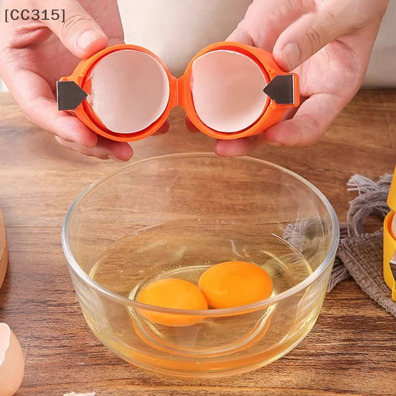 1Pcs Egg Shell Separator Handheld Household Egg Cutting Tool Portable Egg Cracking Tool For Home Kitchen Baking