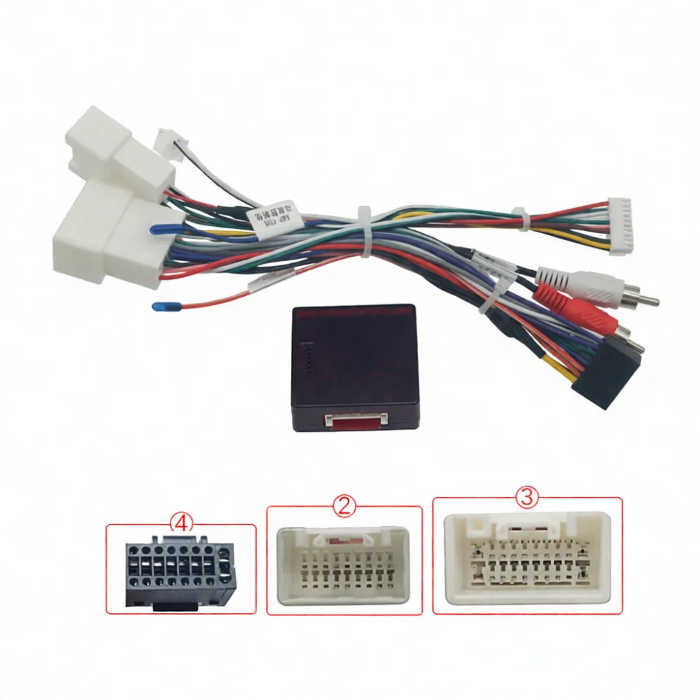 Vehicle Navigation Power Adapter Cable For Mitsubishi Pajero Outlander Stereo Radio Wiring Harness Plug Installation