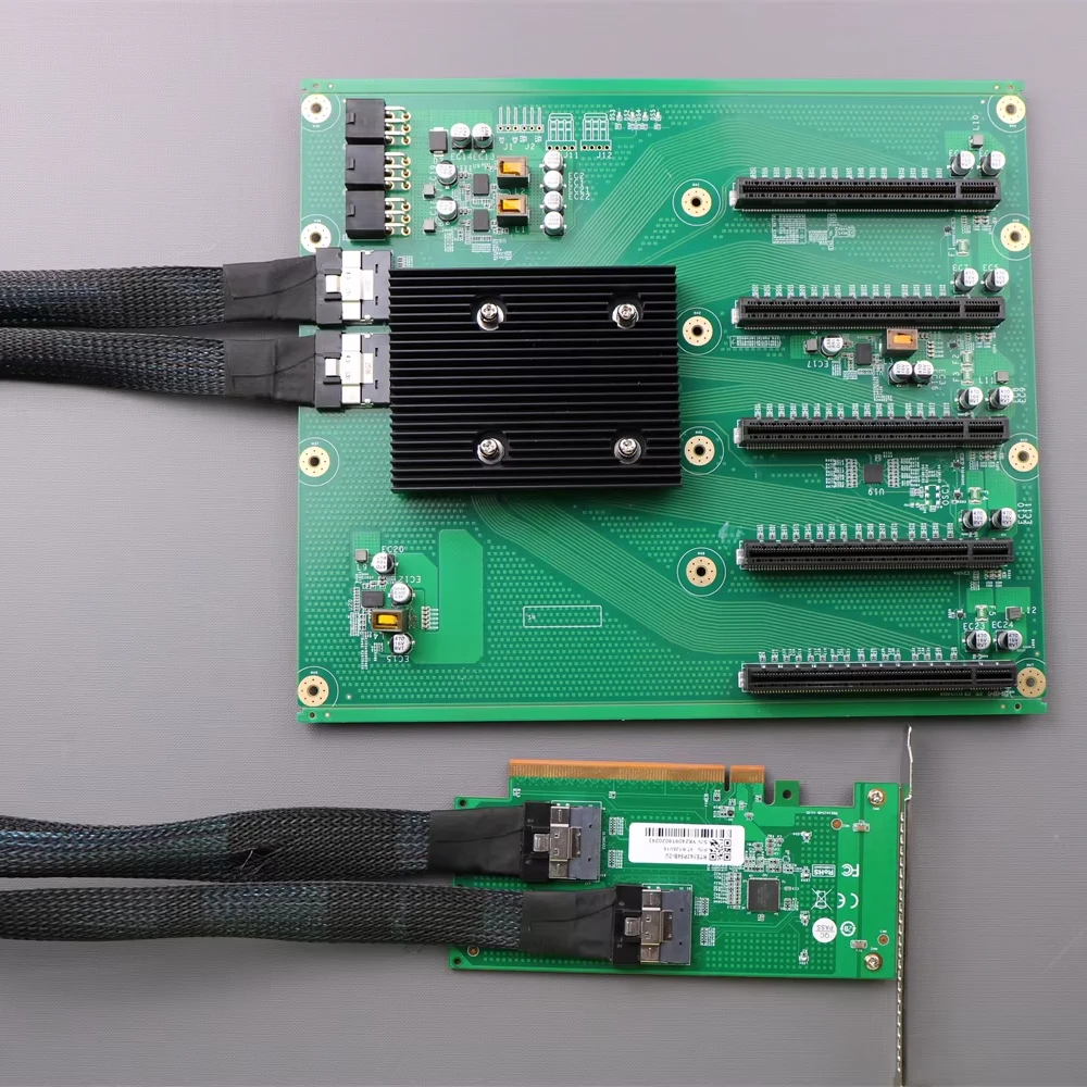 

Плата расширения PCI-E X16 на 8654, адаптер-переключатель для видеокарты 4.0, серверная плата-адаптер для GPU
