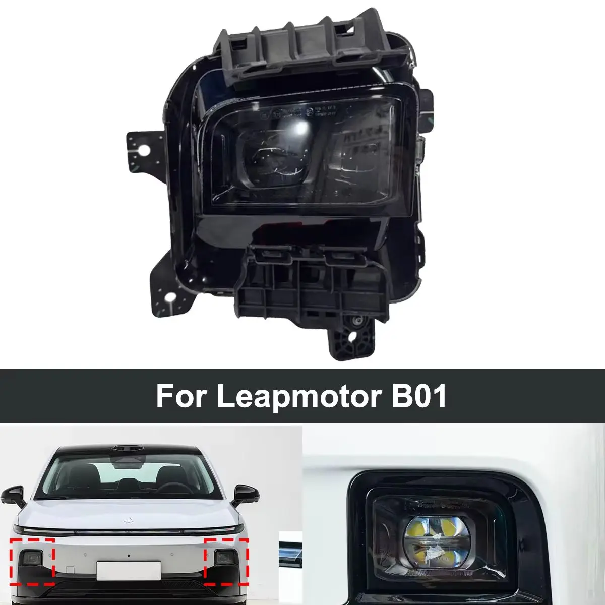 Lower Front Headlight Assembly For Leapmotor B01 3.0.01.10.00611 00612 00799 00800 Left Right Bottom Lamp Replacement Parts