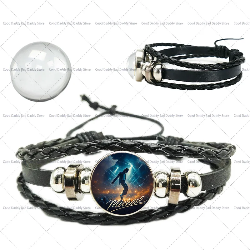 Michael Jackson Weaving Hand Rope for Men Women Superstar MJ King of Pop Peripherals Woven Bracelet Fashion Wristband Gifts view 3