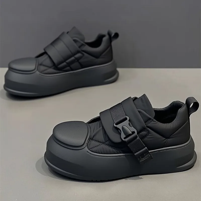 

Men's Spring Slip-On Casual Shoes Fashionable All-Match Lightweight Low-Top Board Shoes Thick-Heeled Heightening Leisure Big-...