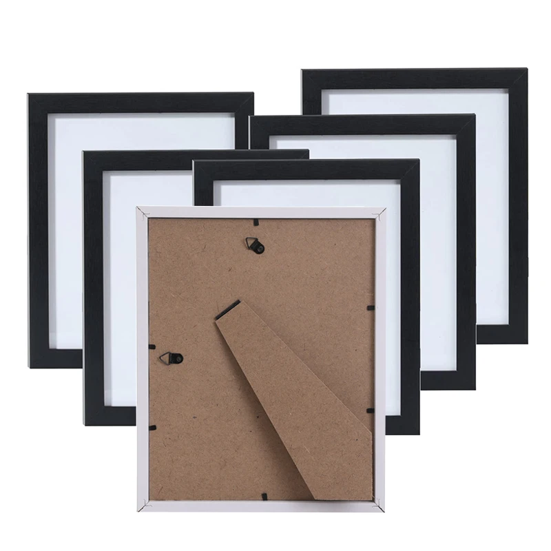 5/7 Boxes Picture Frame Black White Wood Frame Wall Hanging Desk Certificate Photo Frame for Poster Living Room Decor Painting