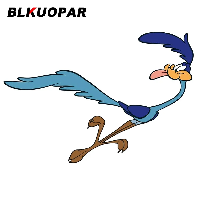 BLKUOPAR 13cm x 9.1cm for Road Runner Naughty Bird Camper Car Stickers Sunscreen Occlusion Scratch Body for Car Creative Decal