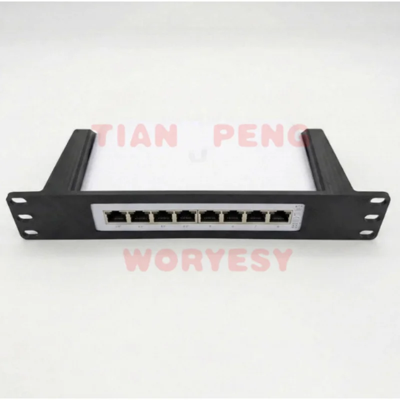 WYORESY precise ergonomic 1U rack tray for UniFi USW-Lite-8-PoE fits 10 inch cabinet realizing standard network device installat