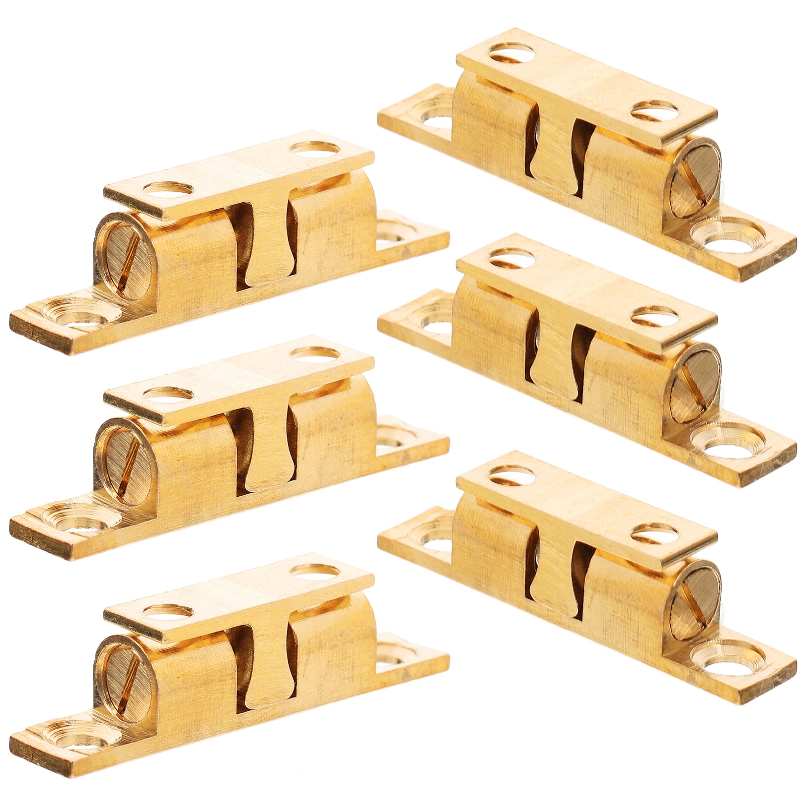 

6pcs Copper Bump Beads Cabinet Door Catch Ball Lock Latch Hardware for Wardrobe Kitchen Closet Furniture Space Optimization