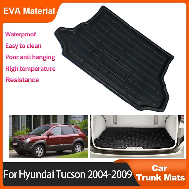 

Auto Trunk Mats For Hyundai Tucson JM 2004 2005 2006 2007 2008 2009 Car Luggage Cargo Liner Floor Carpet Waterproof Protector