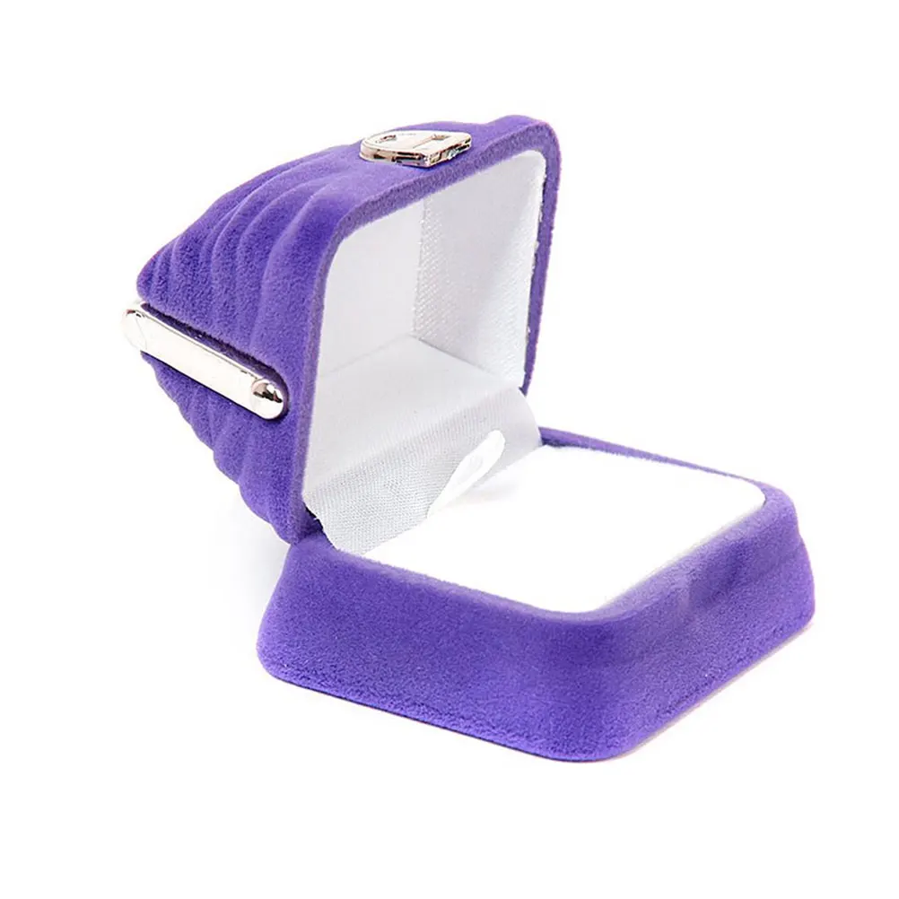 

Flannel Jewelry Box Packaging Boxes Wedding Case Storage Ring Container Containers