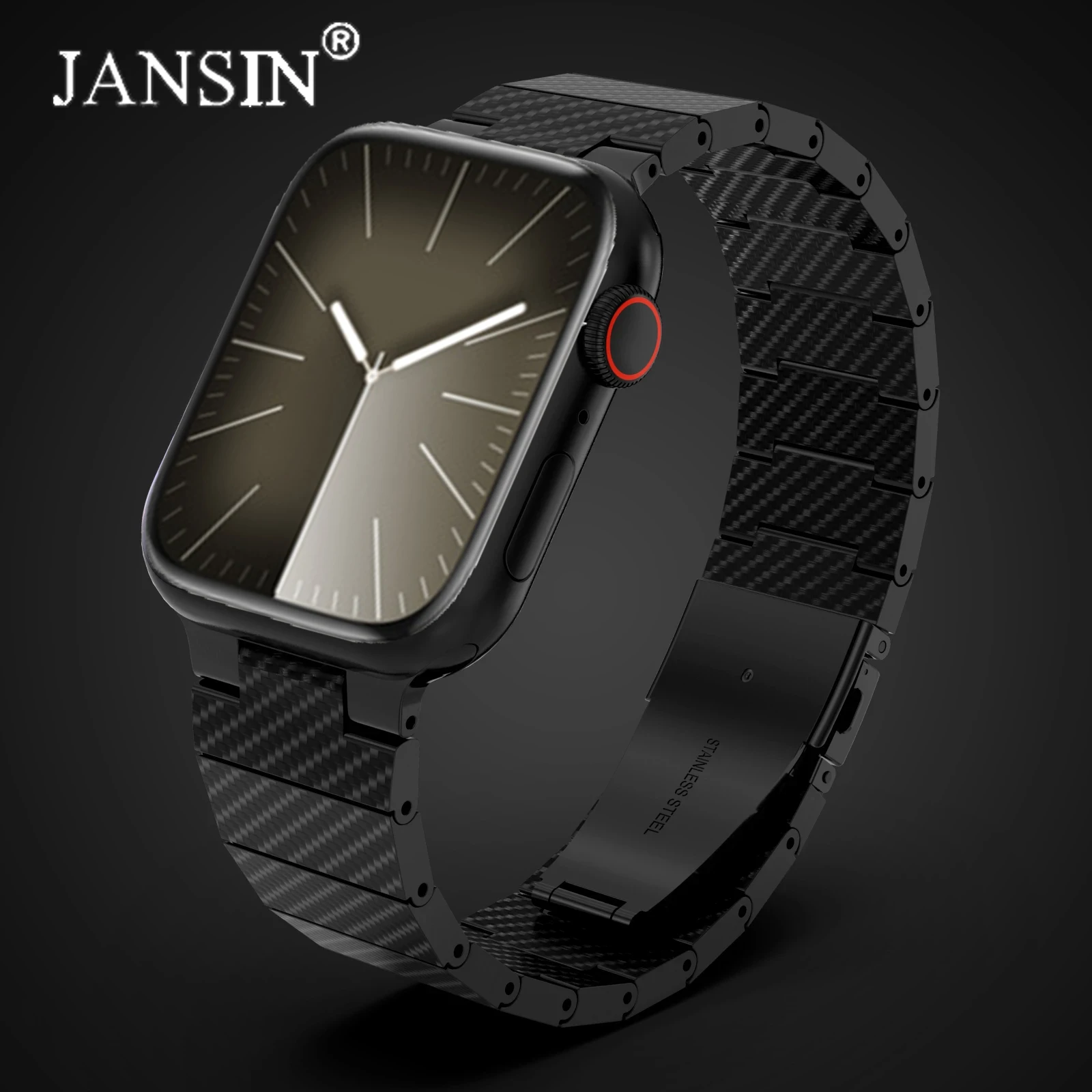 Carbon Fiber Strap For Apple Watch Band Series 11 10 9 8 7 6 SE 3 