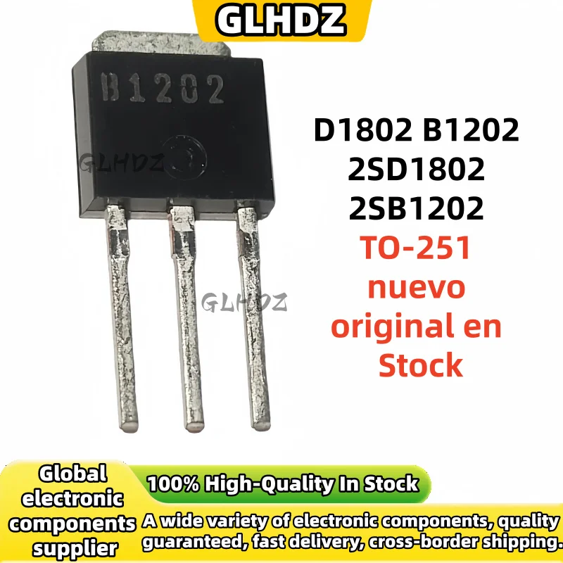 10-50pairs D1802 B1202 2SD1802 2SB1202 TO-251 new original in stock