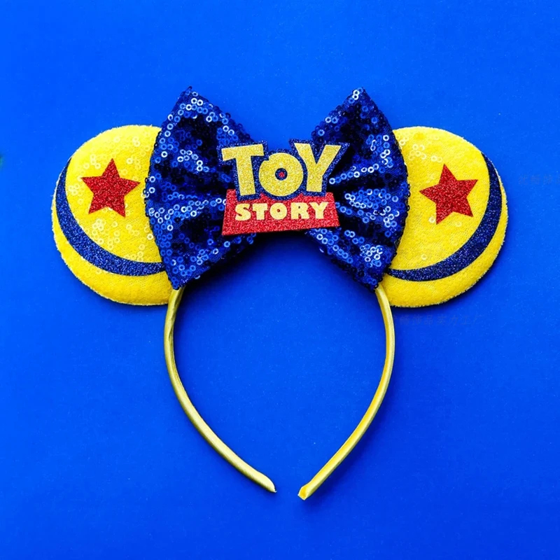 Disney Mickey Mouse Ears Headbands Women Bow Hair Accessories Toy Story Headband for Girls Kids Buzz Lightyear Alien Hairbands