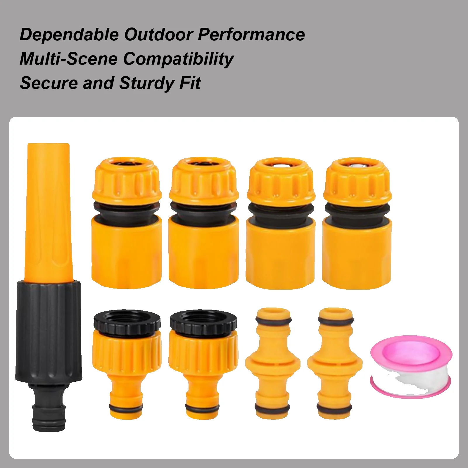 

Hose Quick Connector Outdoor Garden Hose Adapter Fittings 1/4 Inch Fittings Adapter Weather Resistant Design For Water Faucet