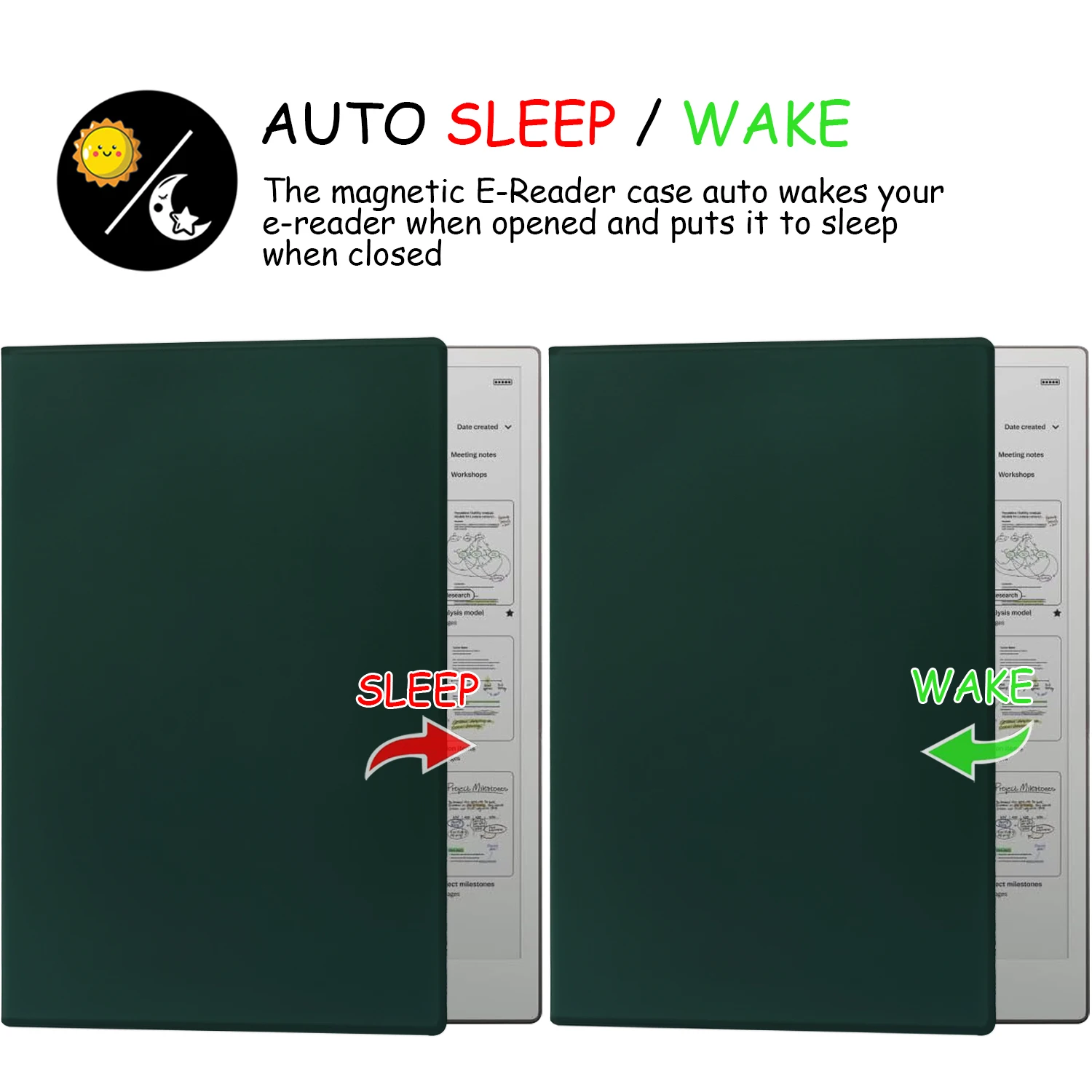 GAUGGER Magnetic Stand Case for Remarkable Paper Pro 11.8\'\' 2024 Released Ultra-Thin Leather Cover with Auto Sleep/Wake