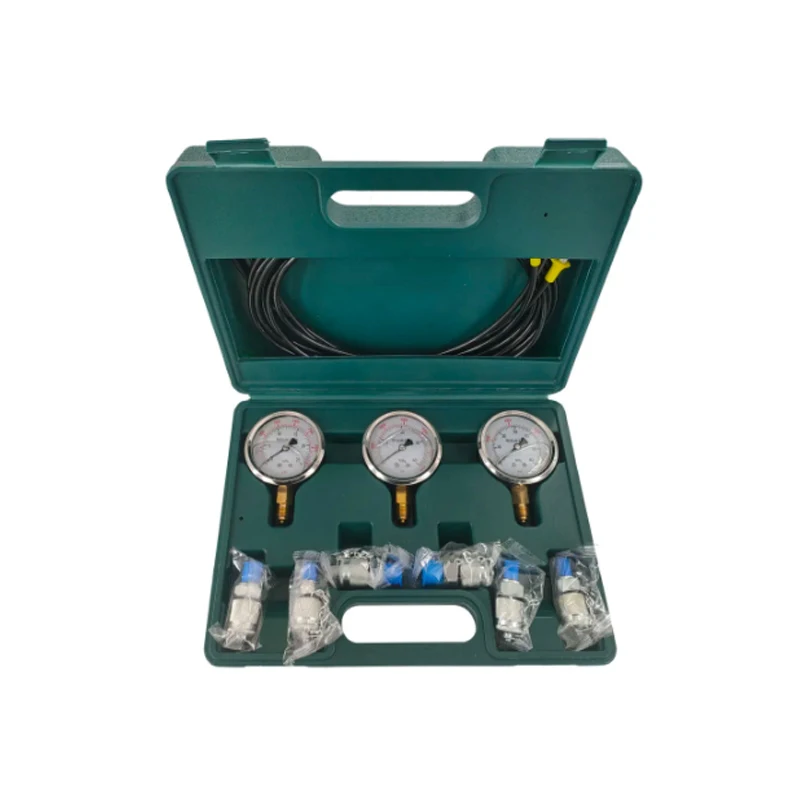 

Hydraulic Parts Hydraulic Diagnostic Test Kits Hydraulic Pressure measurement kit Pressure testing kit 3 gauge