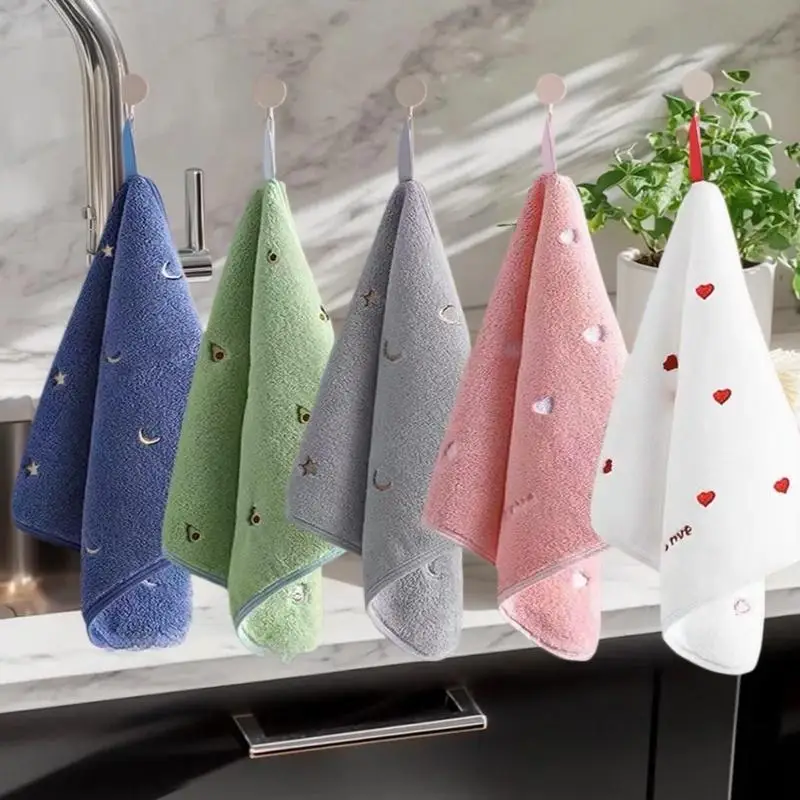 30x30 سنتيمتر الكرتون الصغيرة التطريز القطن الخالص المنزلية لينة غير الوبر الحمام الكبار الوجه منشفة اليد #3