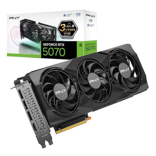 الموزع الرسمي المحلي الأصلي Pny Geforce Rtx 5070 D7 12Gb Triple Fan Jc Hyun (اسم العلامة التجارية)