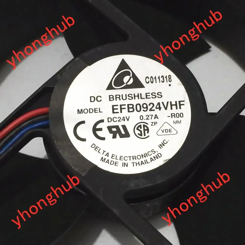 

Delta Electronics EFB0924VHF DC 24 В 0,27 А 92x92x32 мм Охлаждающий вентилятор для сервера