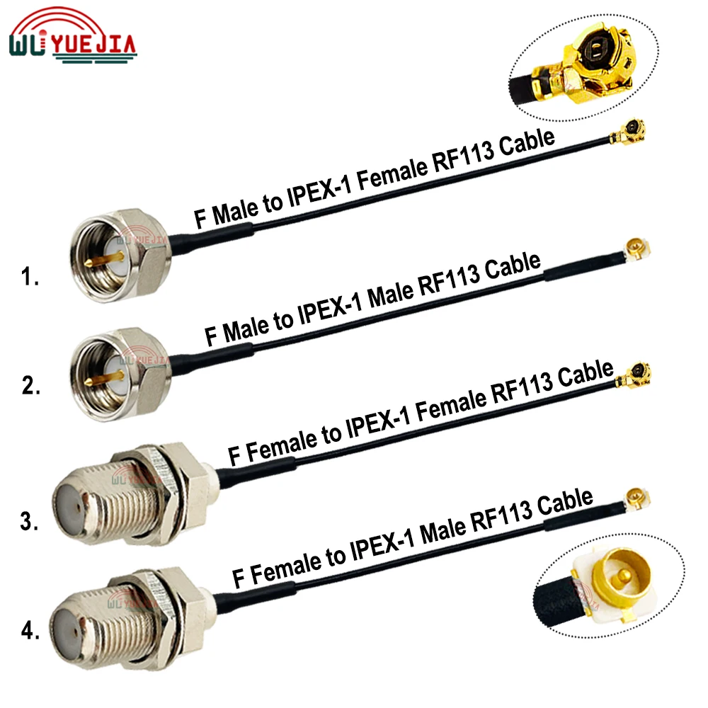 

1Pcs U.F.L IPEX RF113 Cable F Male Plug to IPX IPEX1 MHF Male Plug Connector RF1.13 Pigtail WIFI Antenna Extension Cable Jumper