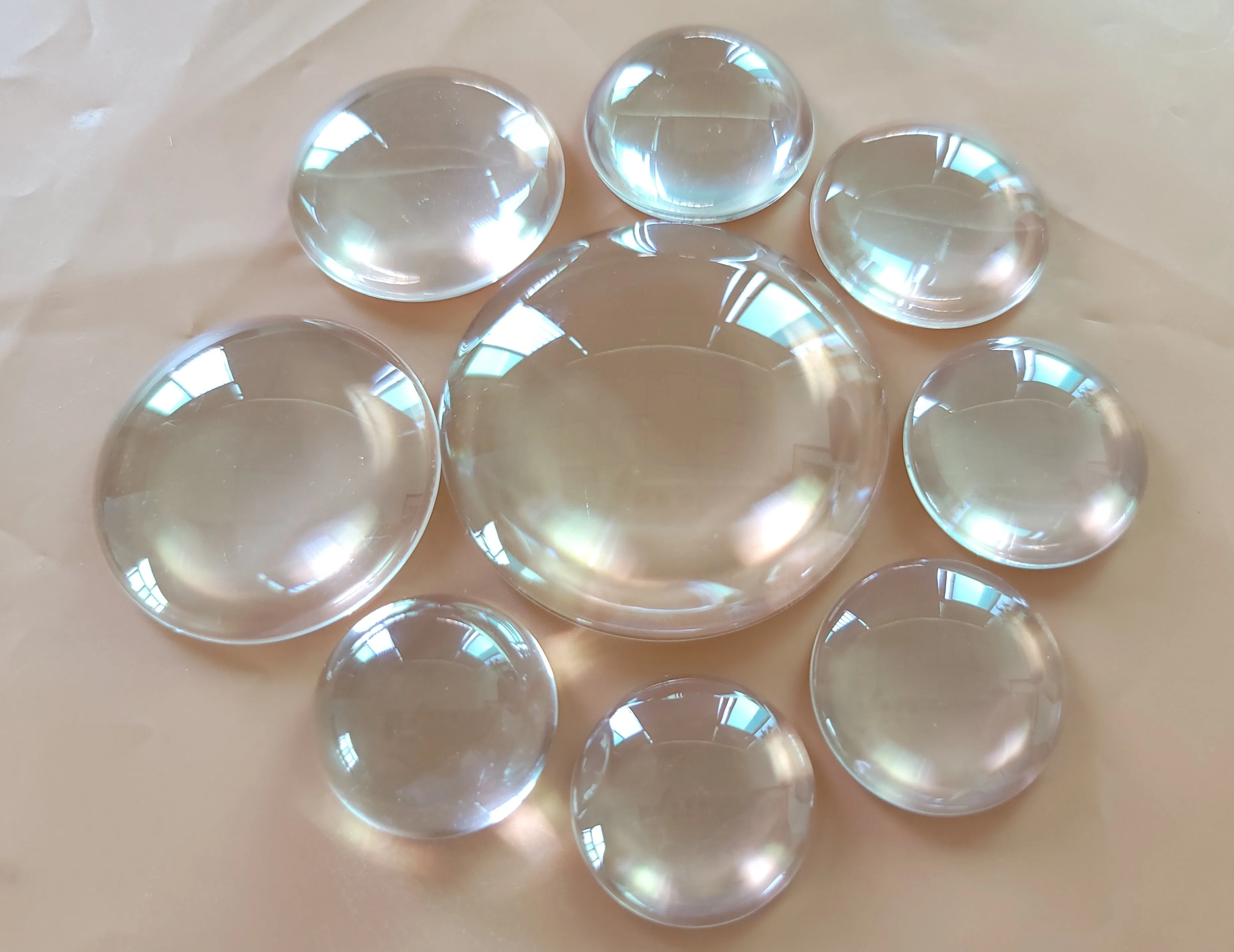 Glass lens Diameter 25MM 27MM 28MM 30MM 35MM 40MM Plano convex optical lens ,High temperature resistant LED lens