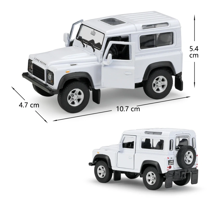 Modèle de voiture Land Rover Defender SUV pour enfants, véhicule de sport l'inventaire, collection arrière côtelée, moulé sous pression ThomZ City, cadeau pour enfant, 1/36