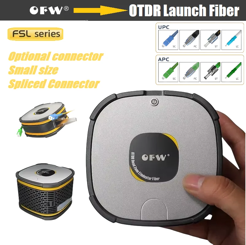 

1KM OFW OTDR Launch Cable Fiber G652D Single Mode SC/FC Test Extension Cord Time Reflectometer Dead Zone Eliminatorr 1000M