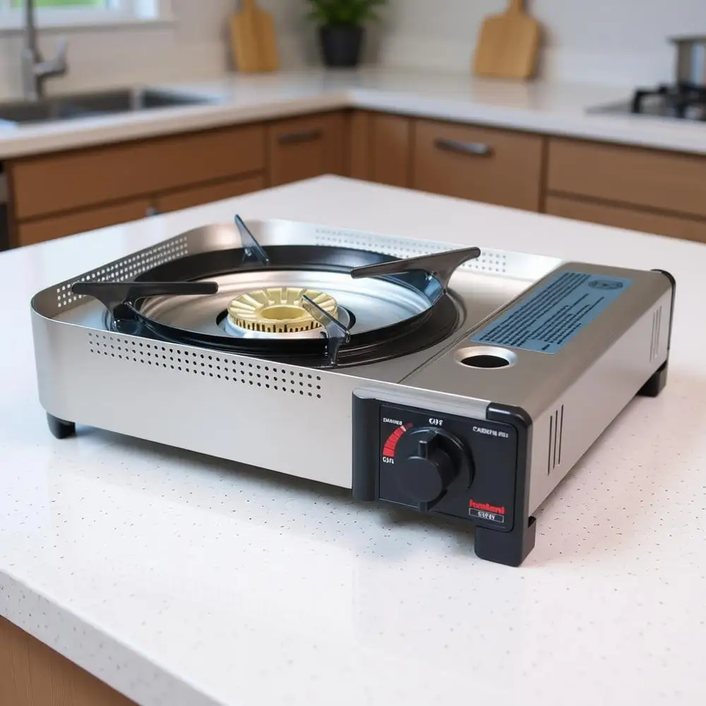 

Portable 35W Butane Single Burner Cooktop for Indoor & Outdoor Medium Cooking