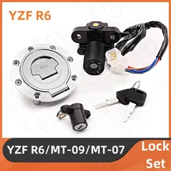 Fuel Gas Ignition Switch Key Seat Lock For Yamaha YZF R6    MT03 MT07 MT09 FZ1 FZ1S FZ1N FZ07 FZ09 FZ8 FJR1300 Motorcycle
