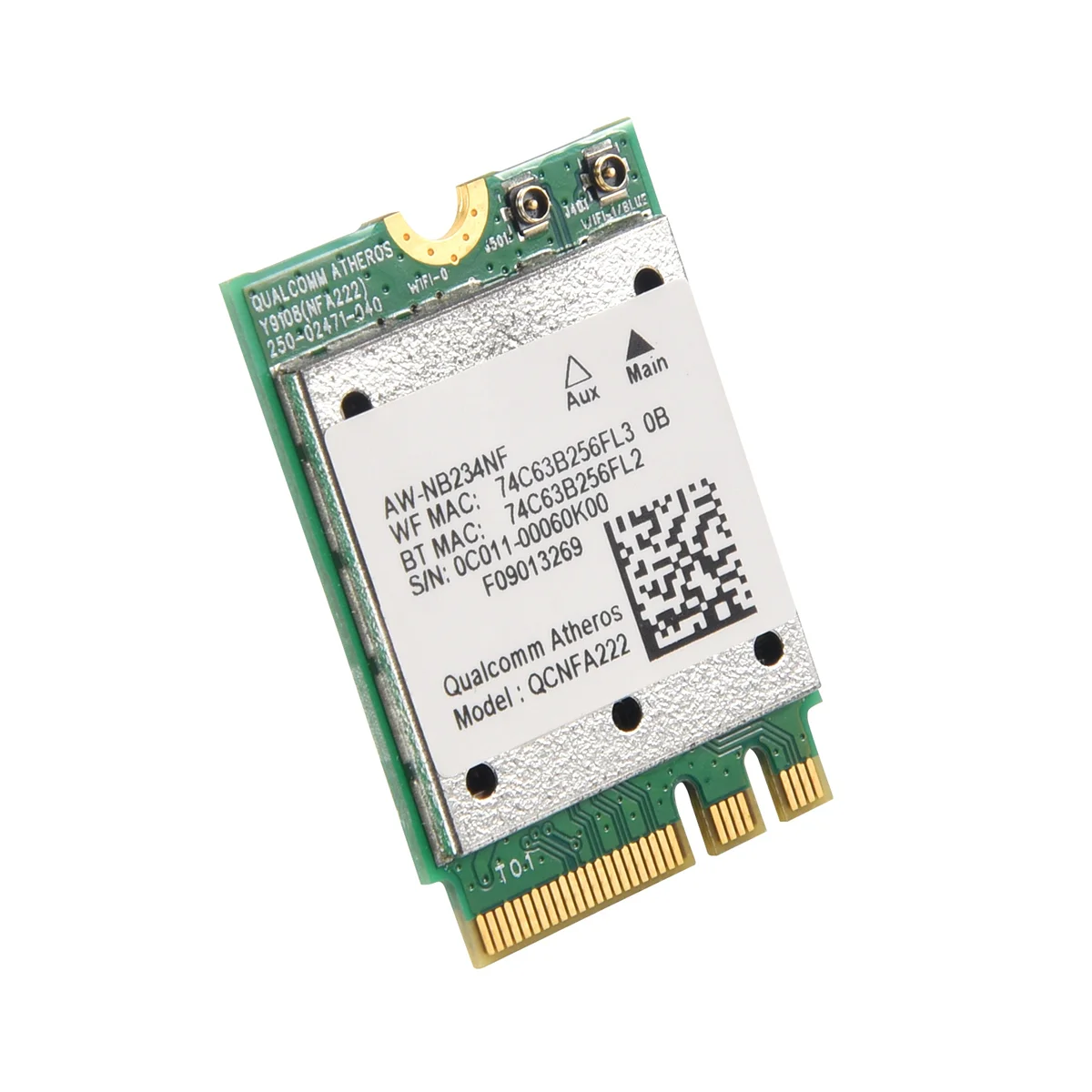 QCNFA222 AW-NB234NF 802.11A/B/G/N Wireless WIFI Bluetooth Card 2.4GHz 5GHz WiFi + BT 4.0 NGFF Wlan