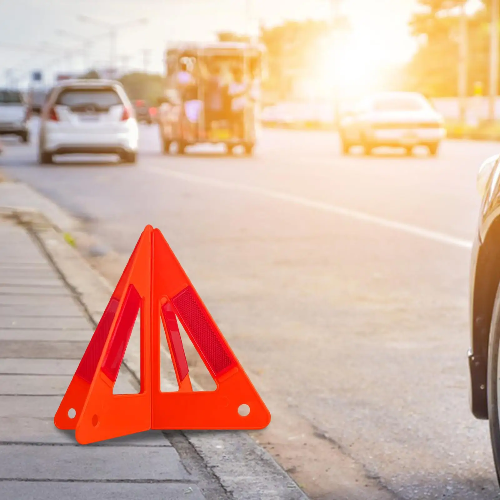 Emergency Warning Triangle Enmergency Portable Foldable Reflective Security Triangle for Vehicle Car Roadside Truck Breakdown