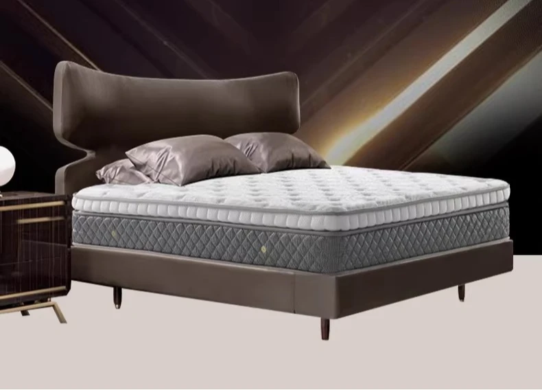 High-end double-layer spring mattress thermostatic gel memory cotton Simmons latex sound reduction spine protection