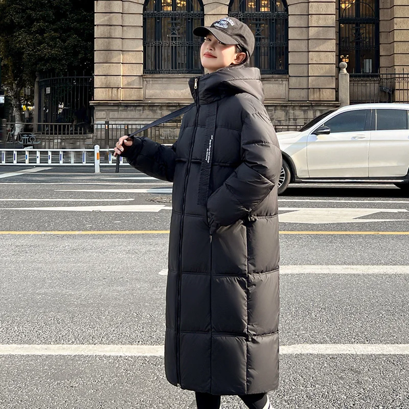 Abrigo largo de invierno para mujer, chaqueta acolchada de algodón, abrigo grueso, Parka larga para mujer