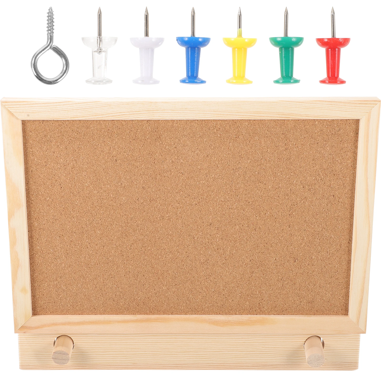 

Creative Desktop Notepad Small White Cork Bulletin Display Office Wall Tabletop Mounted Memory Photo Push Pin Protector Premium