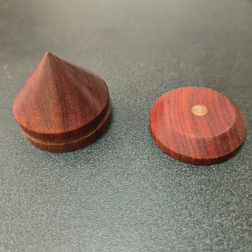 High-End 4er-Set HiFi Audio Lautsprecherständer Holz-Fußpolster Anti-Schock-Absorber Spike Isolationsfüße für Verstärker Vorverstärker DAC PC-Gehäuse – Detail 3