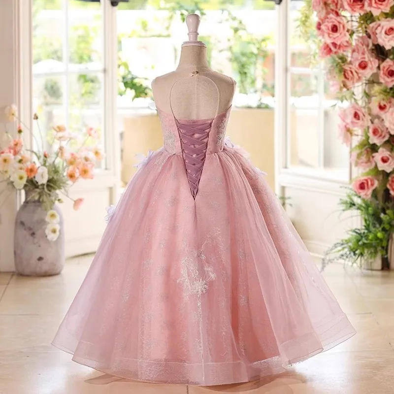 High-End Children's Princess Evening Gown Host Piano Performance Costume Wedding Birthday Party Dresses For Girls A4555 Vestidos
