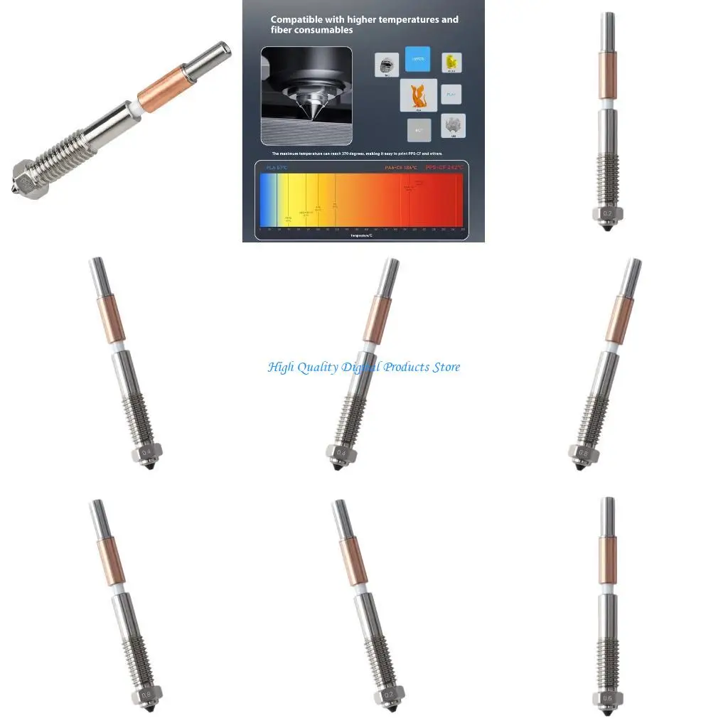 

U2JE Resistant 3D Printer Nozzle Hardened Steel For Enhanced Durability