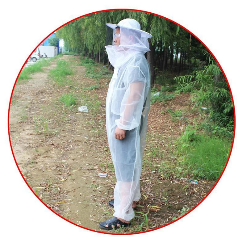 Full Body Beekeeping Clothing Veil Hood Hat Anti-Bee Coat Special Protective Clothing Beekeeping Bee Suit Equipment