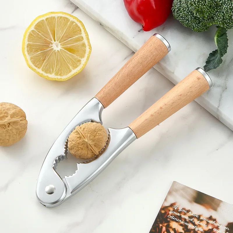 Zinc Alloy Pecan Walnut Nutcracker, Anti Slip Heavy Duty Nut Cracker Sheller, Kitchen Tool Dry Fruit Opener Plier for
