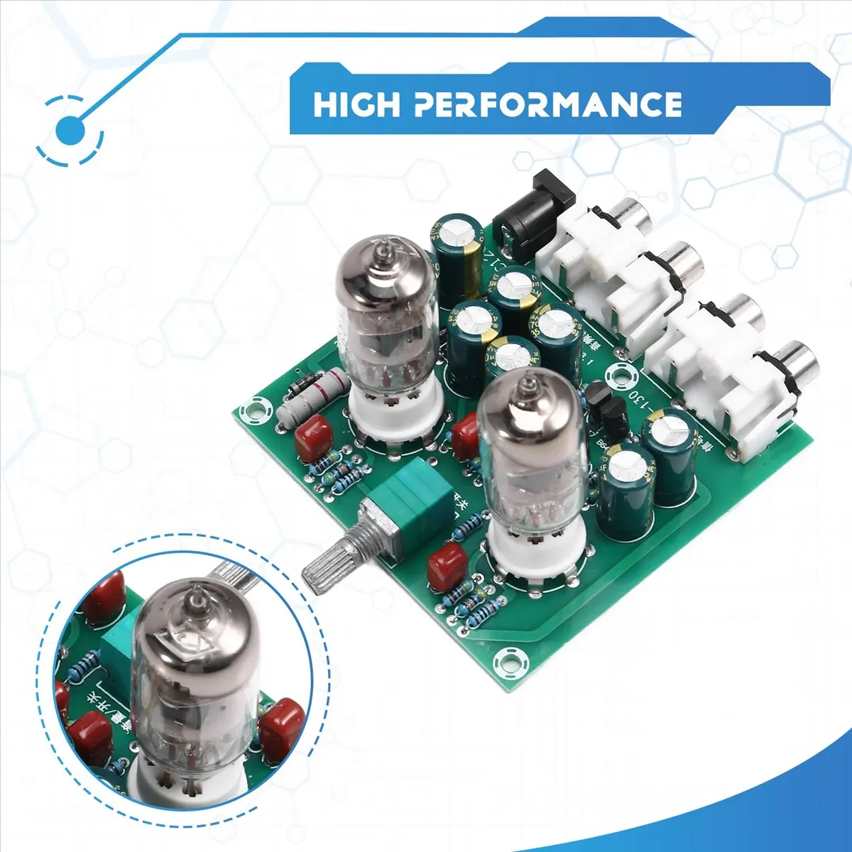 DTD823-HOT-6J1 Valve Preamp Tube Amplifier Board, Pre-Amp Mixer Bile Buffer, DIY Audio Kits for Audio Enthusiasts and Hobbyists