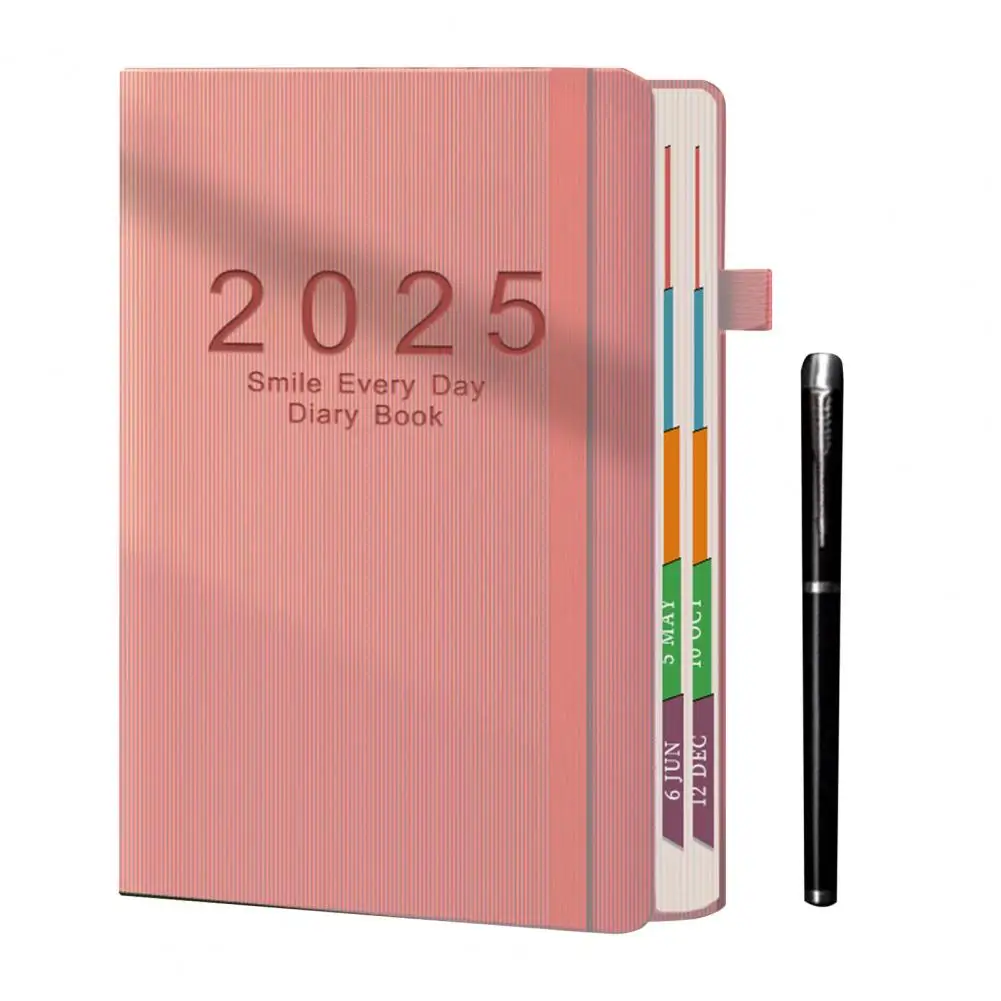 365 Day Planner 2025 Planner A5 Hardcover with Monthly Tabs Hourly Appointment Book One Page Per Day