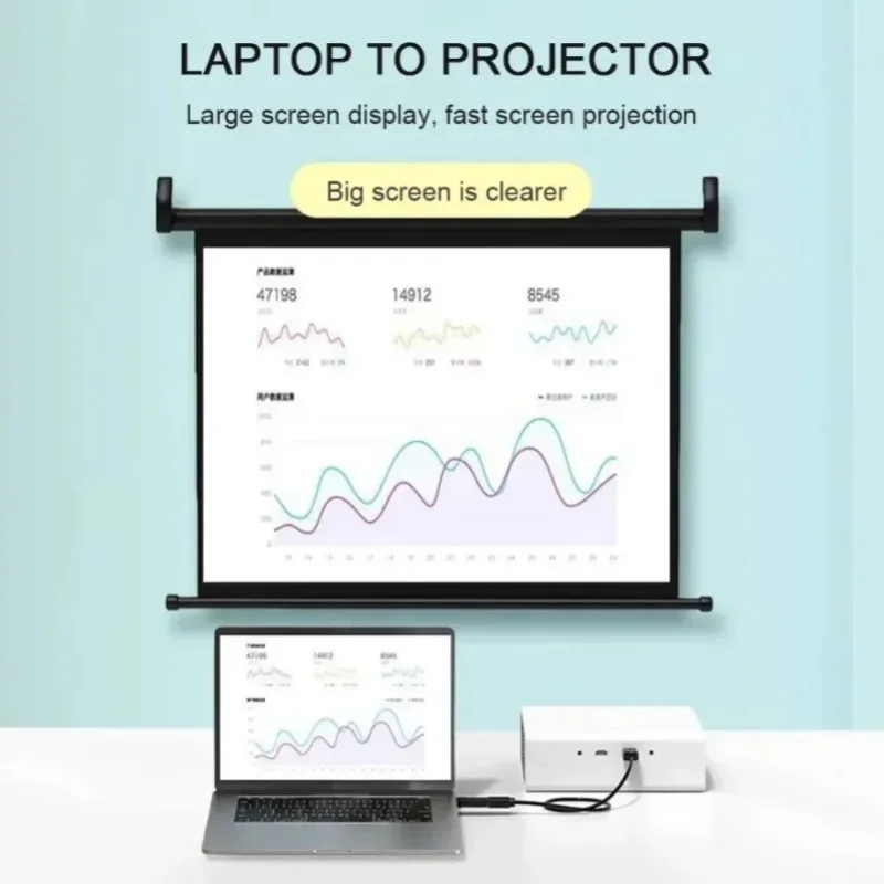 4K DisplayPort to HDMI-compatible  Adapter Cable 1080P DP to HDMI-compatible Video Audio Converter For PC TV Laptop Projector view 6