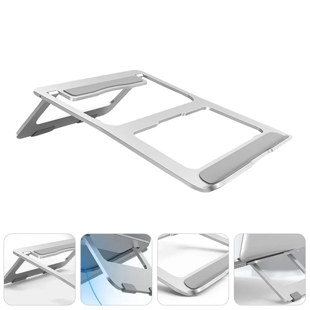 Hollow Foldable Laptop Stand Aluminum Alloy Material Sturdy Triangle Base Ergonomic 18 Degree Angle Heat Dissipation Pc Holder