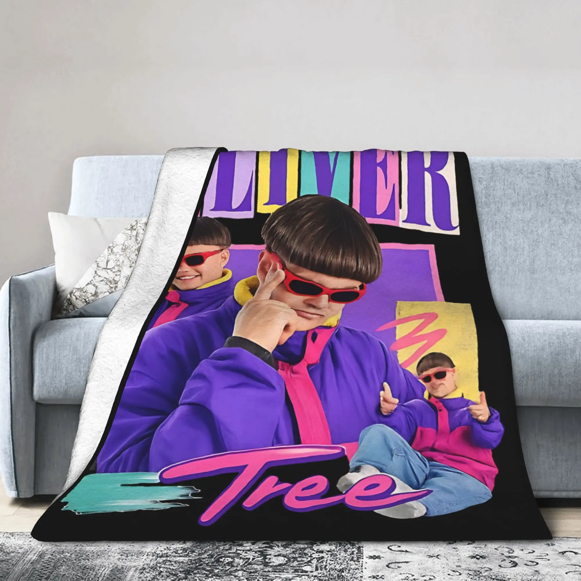 Oliver Tree Rest In Peace 1993 to 2026 Memorial Knitted Blanket  Flannel Throw Blankets Home Couch Printed Soft Warm Bedspreads