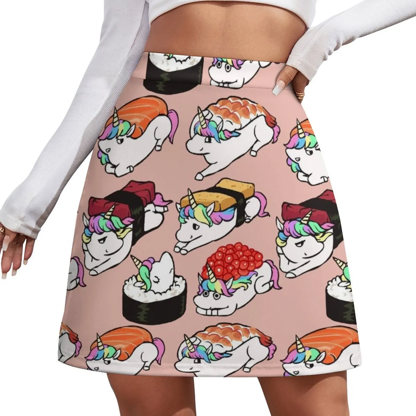 

Sushi Unicorn Mini Skirt women's clothing trend 2026 women's skirt 2026 trend elegant skirts for women Korean clothing