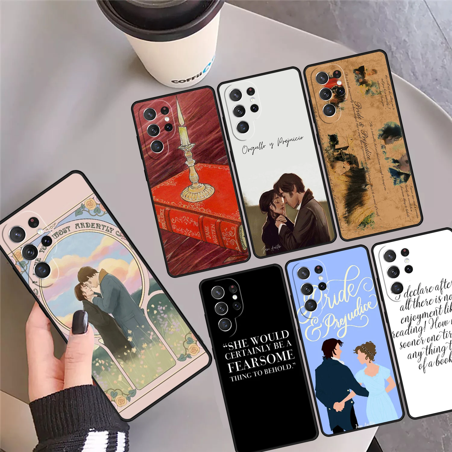 

Pride And Prejudice Jane Austen Phone Case Cover For Samsung Galaxy S24 S25 Ultra 23 S22 Plus S21 FE S20 Note 10 Pro 20