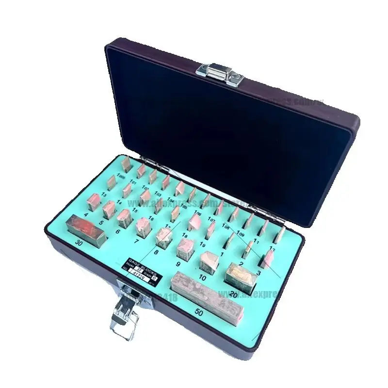 1mm-50mm Block Gauge 32Pcs/Set 1 Grade 0 Grade Caliper Block Gauge Inspection Block Gauge Measurement Instruments