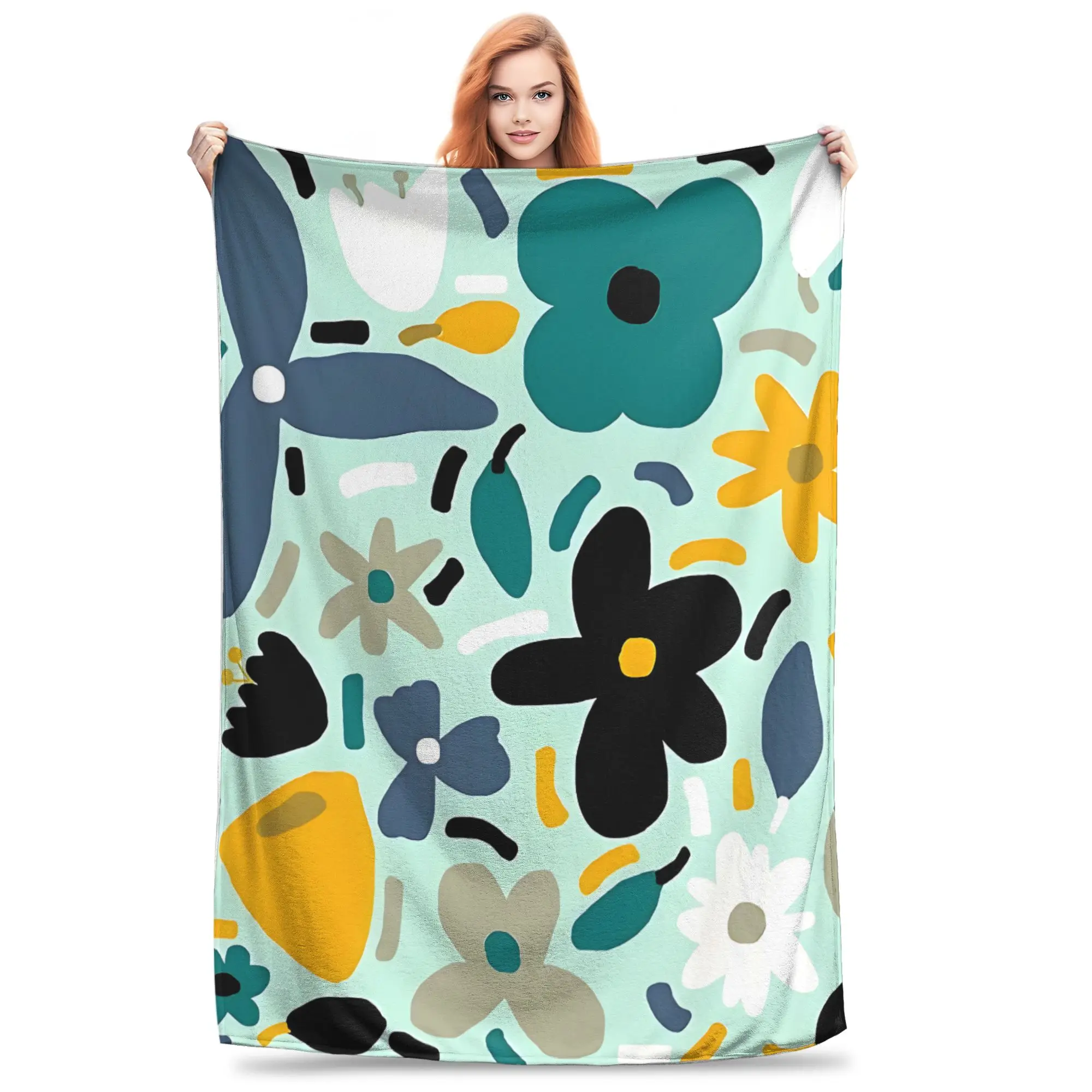 1PC Flower Party  Winter Blankets for Adults Bedding Home Interior Sofa Knee
